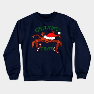 Funny Granny Crab Christmas Crab Crewneck Sweatshirt